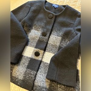 NWOT women’s Pendleton wool buffalo, check, black and gray blazer M